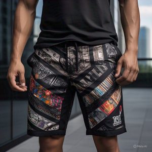 BERMUDA NEGRA CON ESTAMPADO